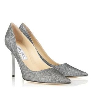 Silver Glitter 85mm Heels